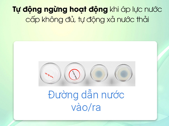 Máy tự động ngắt khi áp lực nước không đủ 