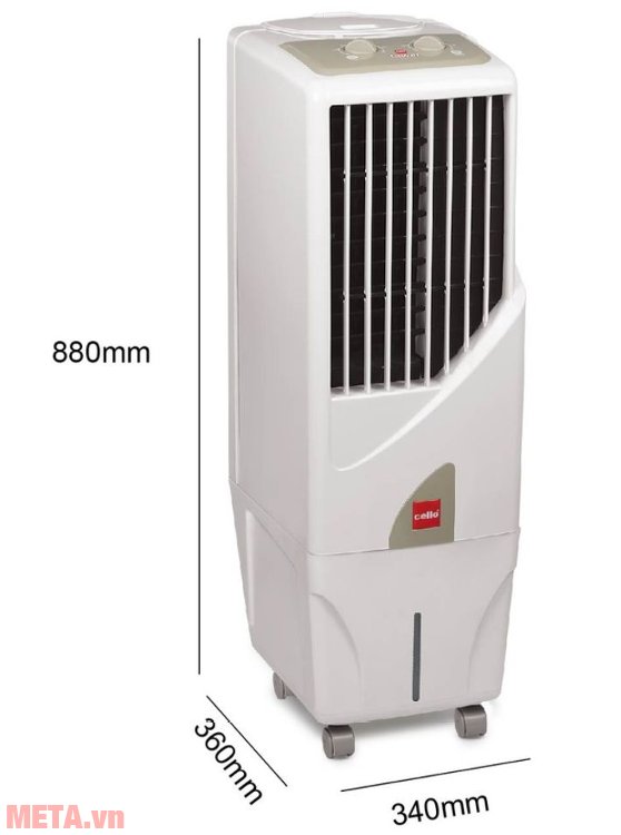 Kích thước của máy làm mát Air Cooler Cello Tower 15