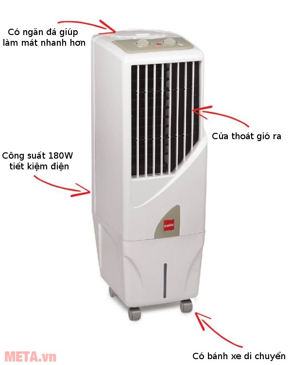 Máy làm mát Air Cooler Cello Tower 15 có bánh xe di chuyển