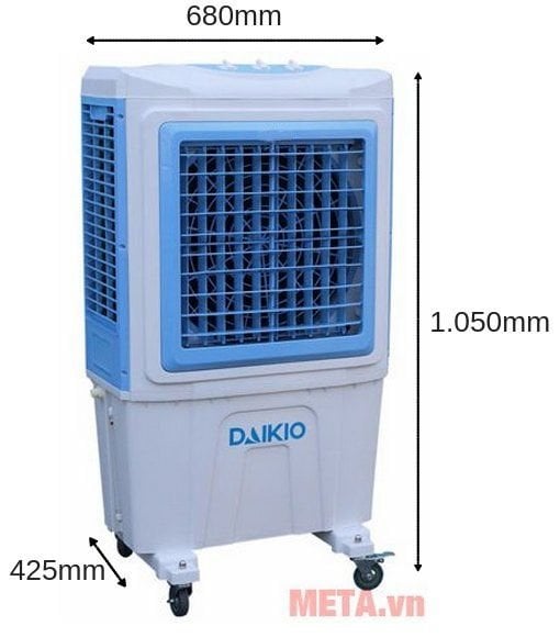 Kích thước của máy làm mát không khí Daikio DK-5000C