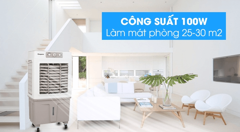 Khả năng làm mát hiệu quả với công suất 100W, lưu lượng gió 3.700 m3/giờ