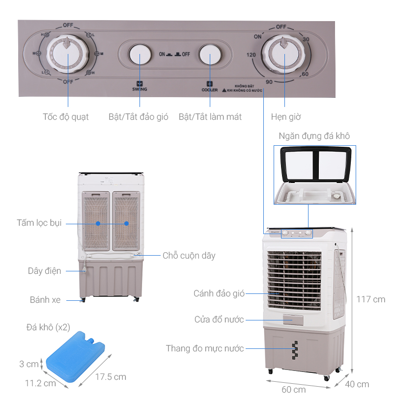 Máy làm mát không khí Kangaroo KG50F72