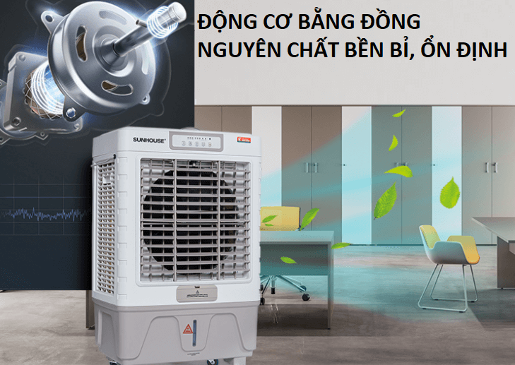 Máy làm mát không khí Sunhouse SHD7746 có động cơ bằng đồng siêu bền