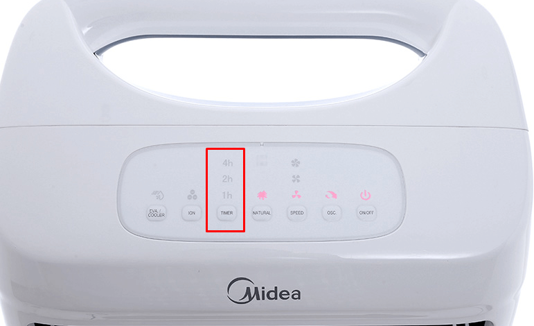 Cách khởi động tính năng hẹn giờ trên máy làm mát Midea AC100-U