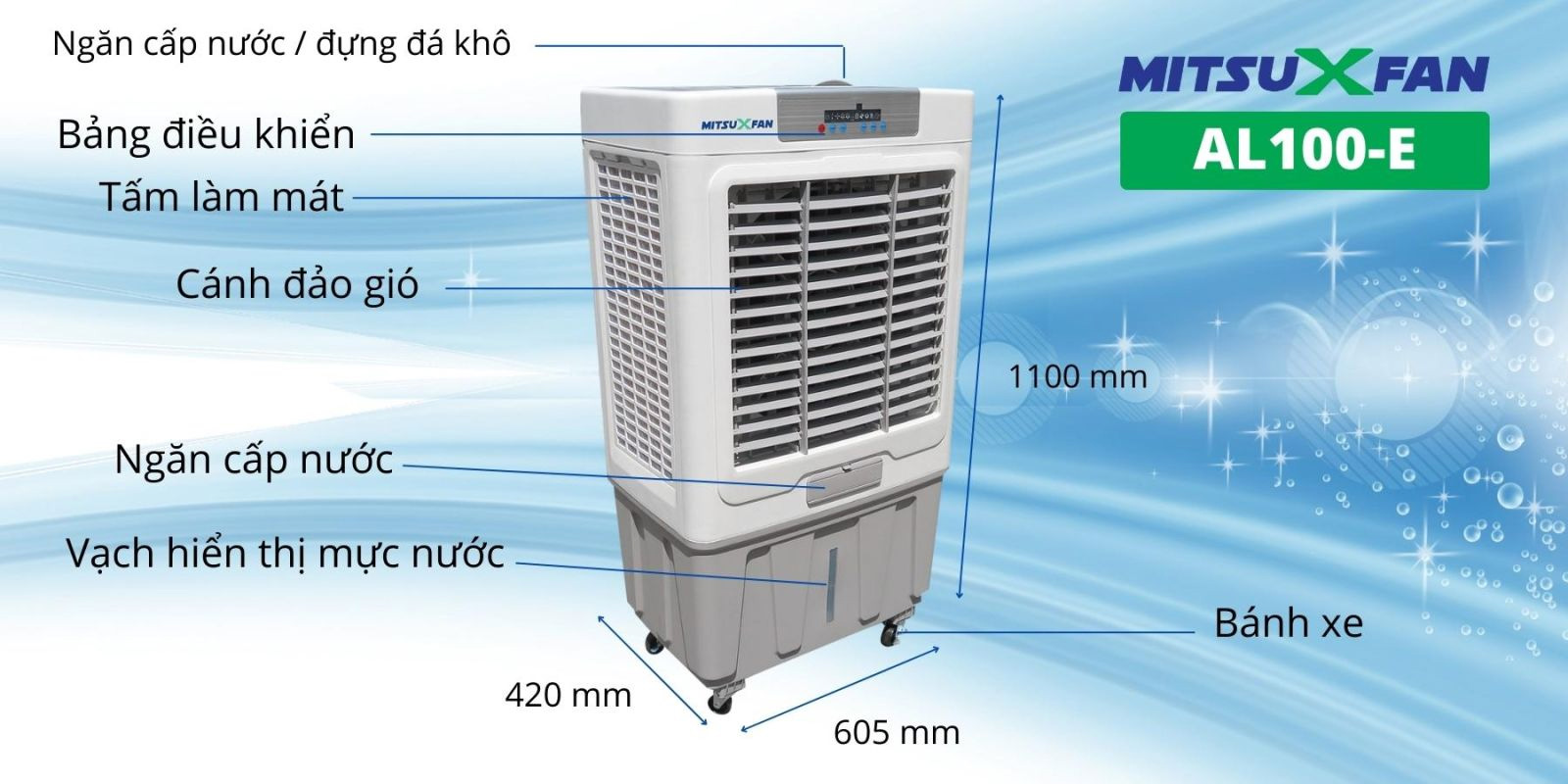 Máy làm mát MitsuXfan MSAL-100E