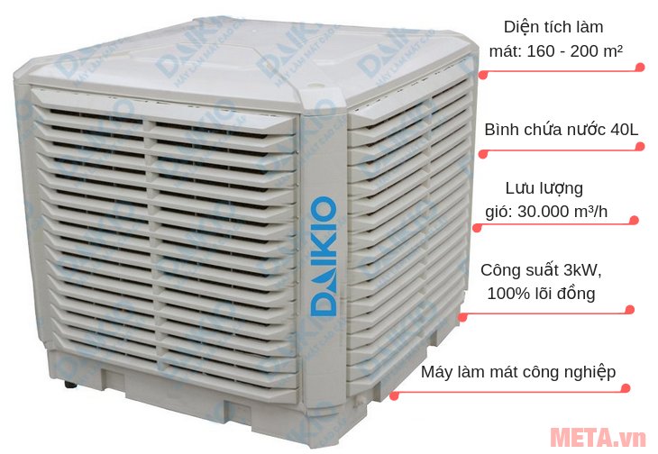 Máy làm mát không khí Daikio DK-30000TX/TL dòng cho nhà xưởng, không gian mở 