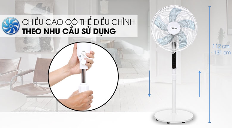 Quạt có thể điều chỉnh chiều cao 