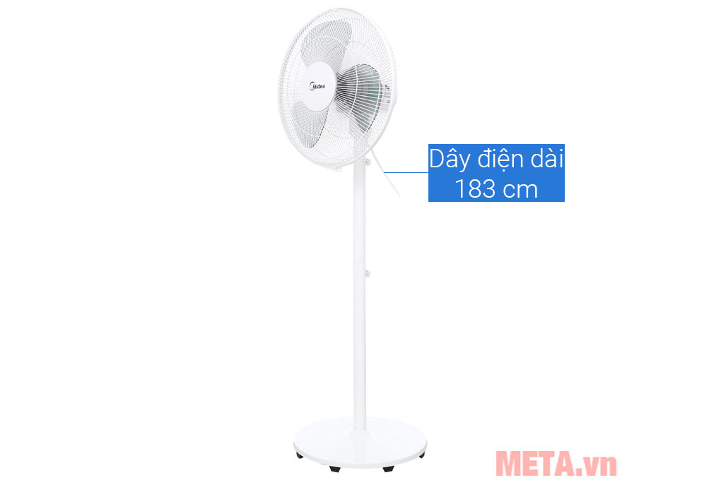 Quạt cây Midea FS40 18C có dây điện dài