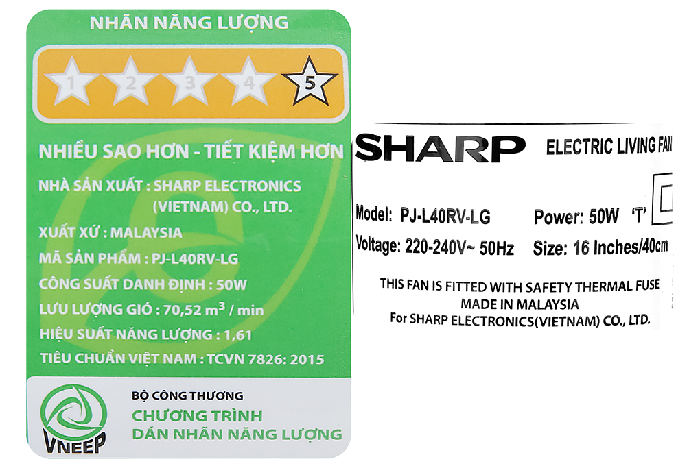 Quạ lửng Sharp PJ-L40RV-LG