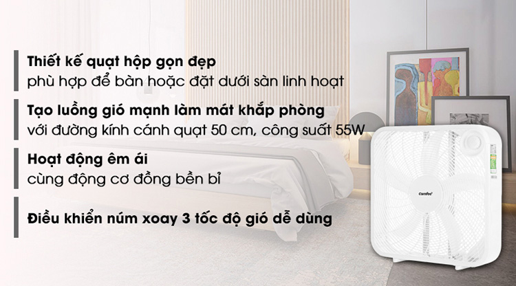 Quạt sở hữu nhiều tính năng vượt trội