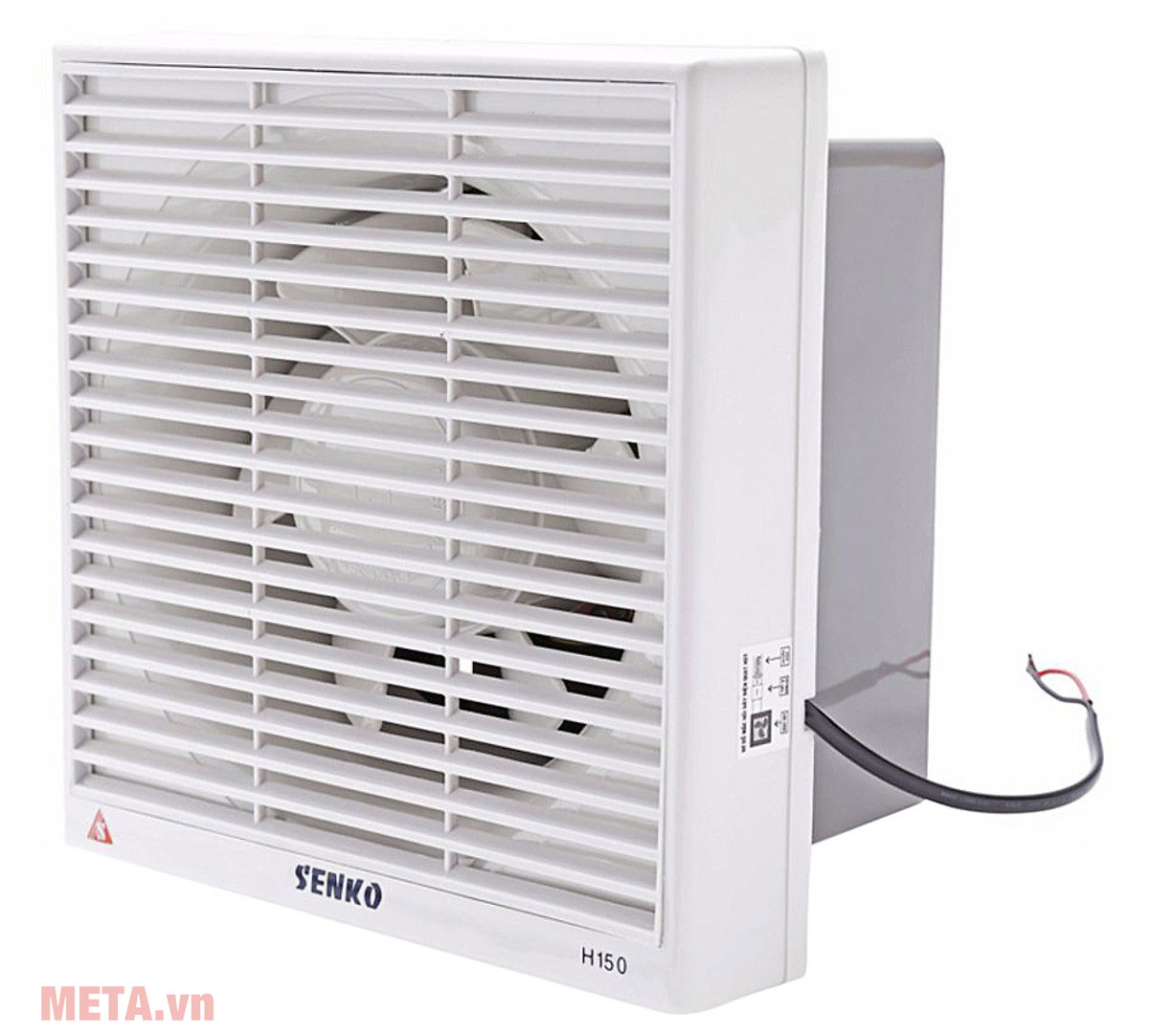 Quạt hút gió âm tường Senko H150 còn có lưới che để chống bụi, côn trùng