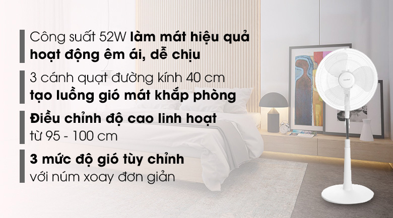 Ưu điểm của quạt lửng Comfee