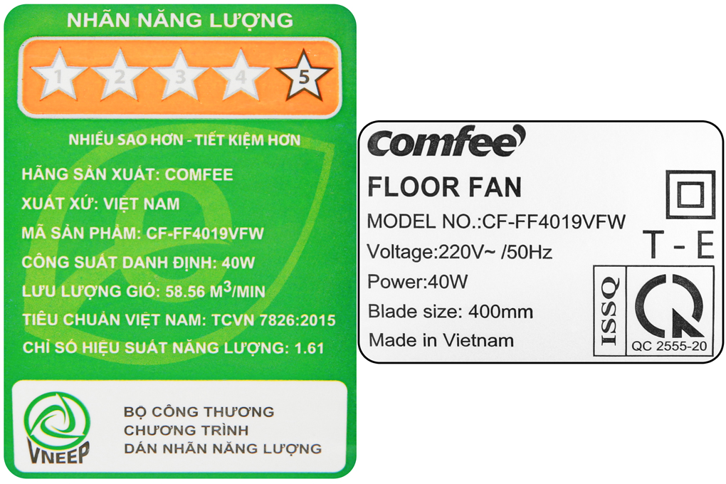 Quạt đứng Comfee CF-FF4019VFW