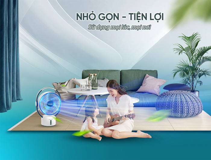 Quạt sạc Sunhouse SHD7116