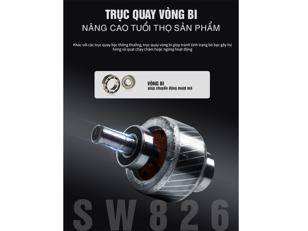 Trục quay vòng bi có tuổi thọ cao