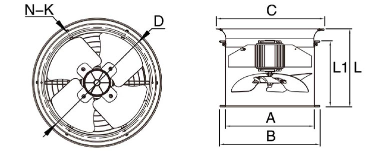  của quạt thông gió nhà xưởng