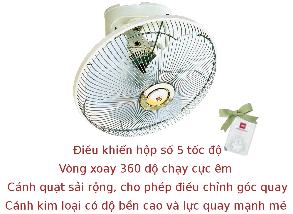 Quạt đảo trần KDK M40R sở hữu 3 cánh lớn làm mát 5 tốc độ