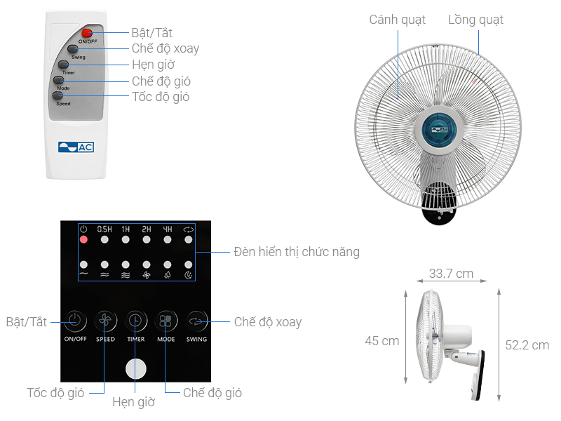 Quạt treo AC AWF02A163