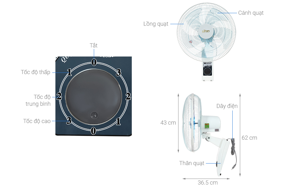 Quạt treo tường Lifan  