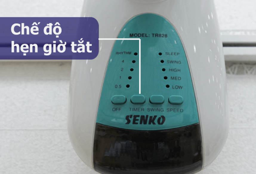 Quạt treo tường Senko TR1628 có chế độ hẹn giờ tắt