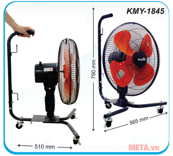 Kích thước quạt xe đẩy KMY-1845