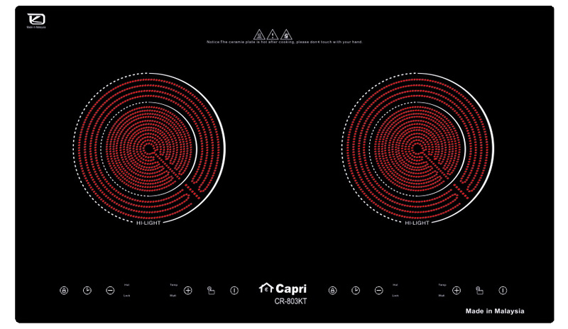 Bếp hồng ngoại đôi Capri CR 803 KT