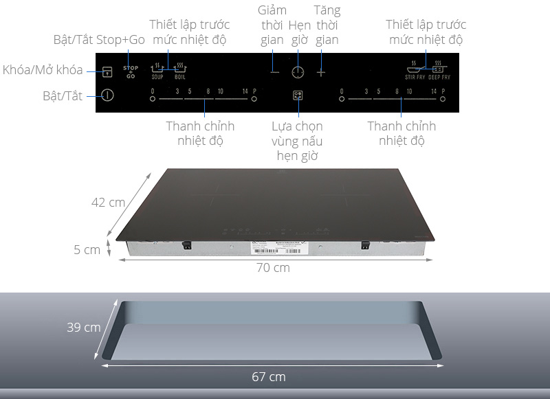 Bếp từ đôi Electrolux EHI7280BA