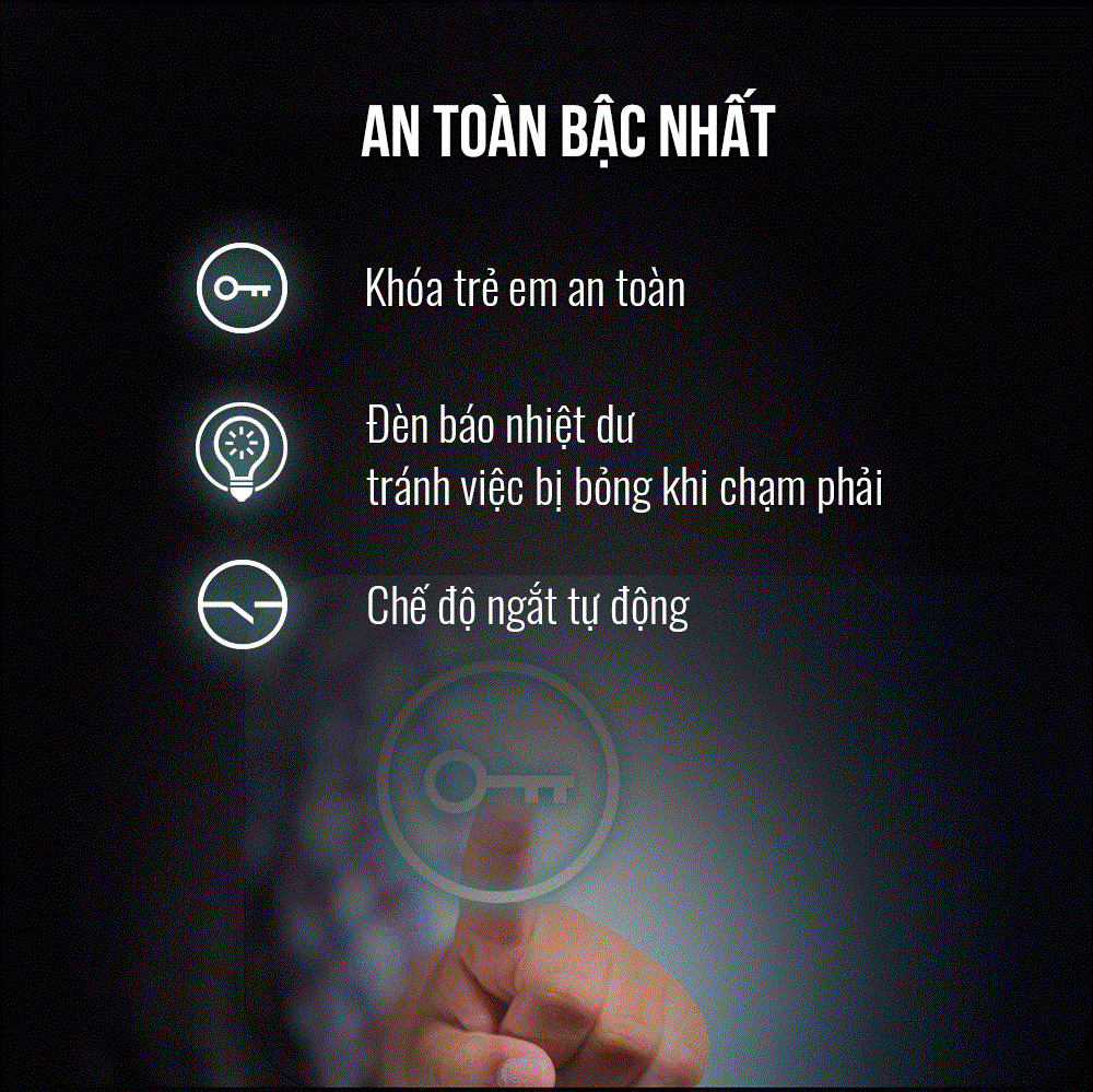 Nhiều tính năng an toàn khi nấu