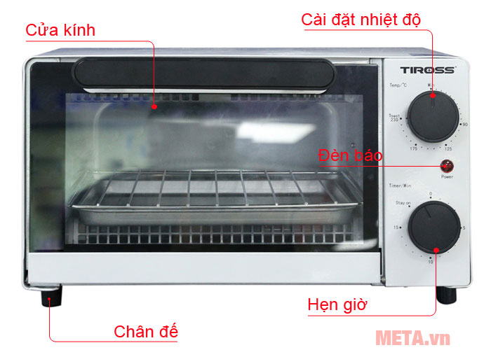 Cấu tạo lò nướng Tiross TS9601 