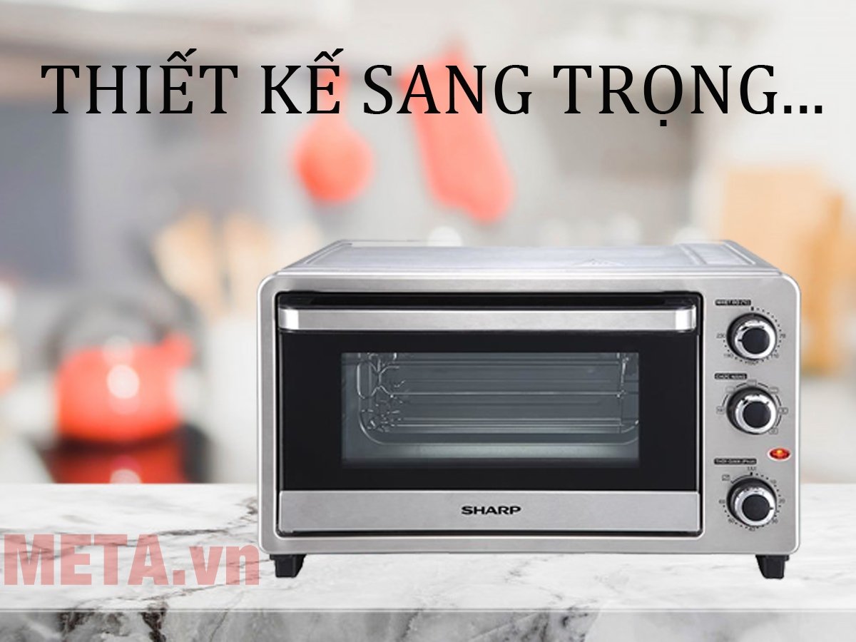 Lò nướng điện Sharp EO-A25RCSV-ST thiết kế sang trọng