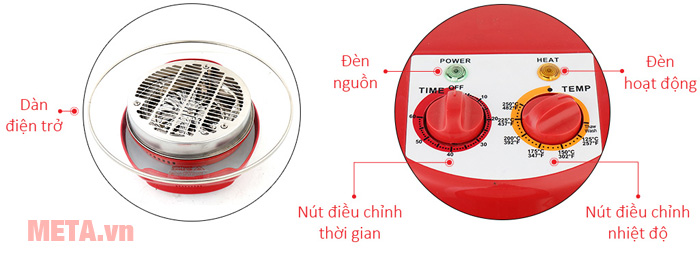 Lò nướng thủy tinh gia đình