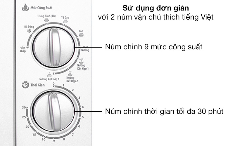 Núm vặn có hỗ trợ tiếng Việt