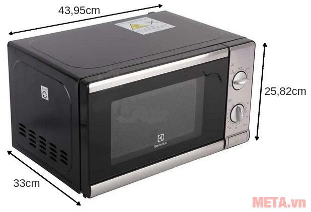 Kích thước của lò vi sóng Electrolux EMM2026MX