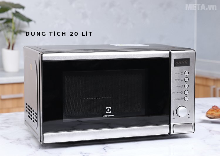 Lò vi sóng Electrolux EMS2027GX có chức năng nấu vi sóng kết hợp nướng (2 trong 1)