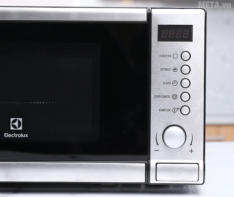 Lò vi sóng Electrolux EMS2027GX có công suất nướng 1000W và vi sóng 700W với 5 mức điều chỉnh. 