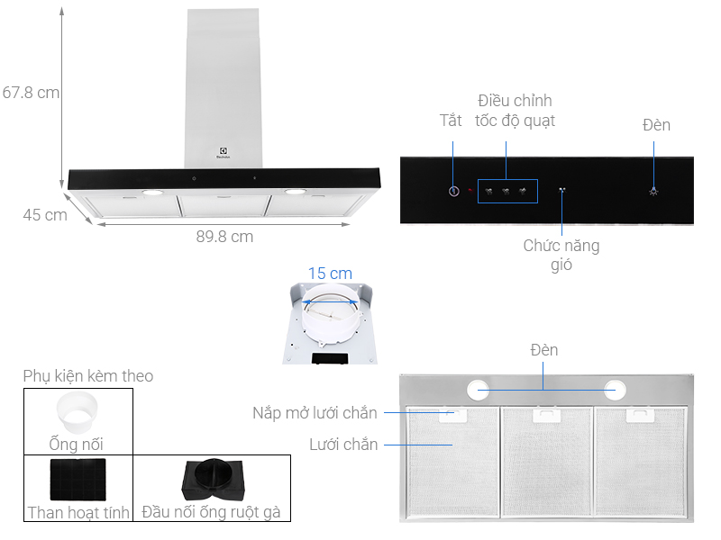 Máy hút mùi áp tường 