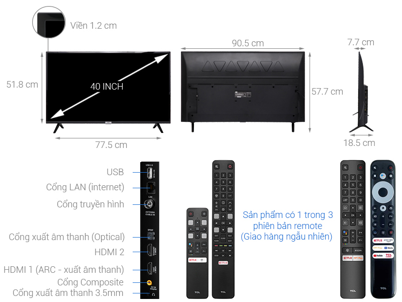 Android Tivi TCL 40 inch 40S6500